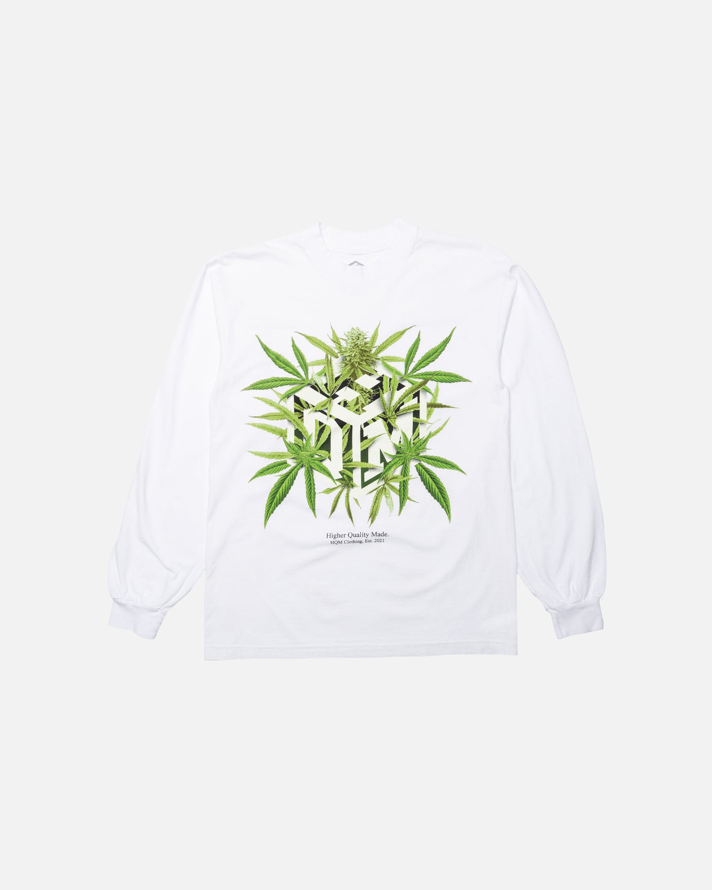 FLOWER LONG SLEEVE T SHIRT IN WHITE