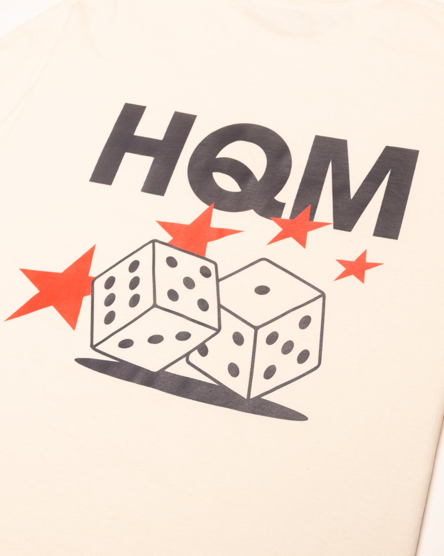 DICES TEE SHIRT IN CREAM/NAVY BLUE