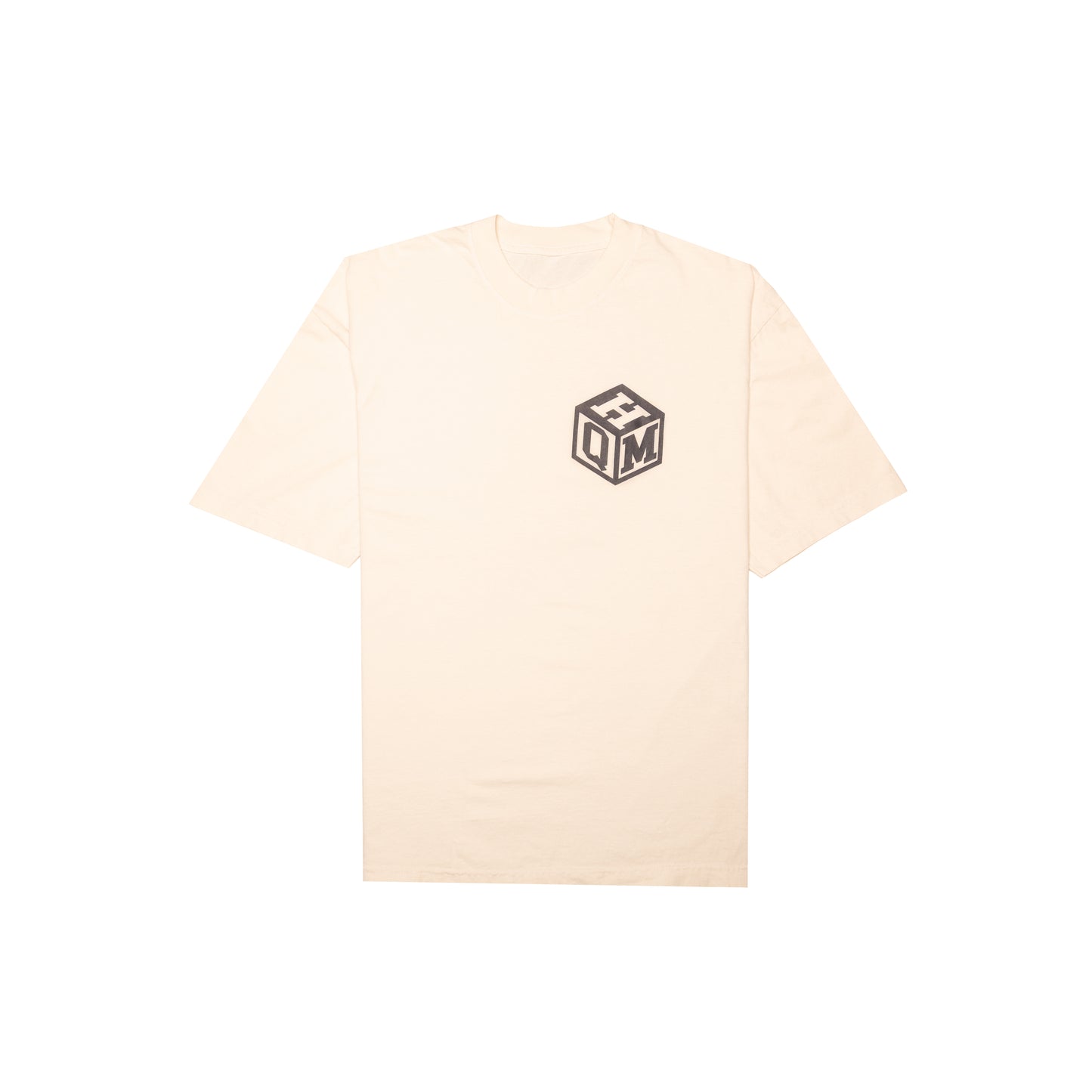 DICES TEE SHIRT IN CREAM/NAVY BLUE